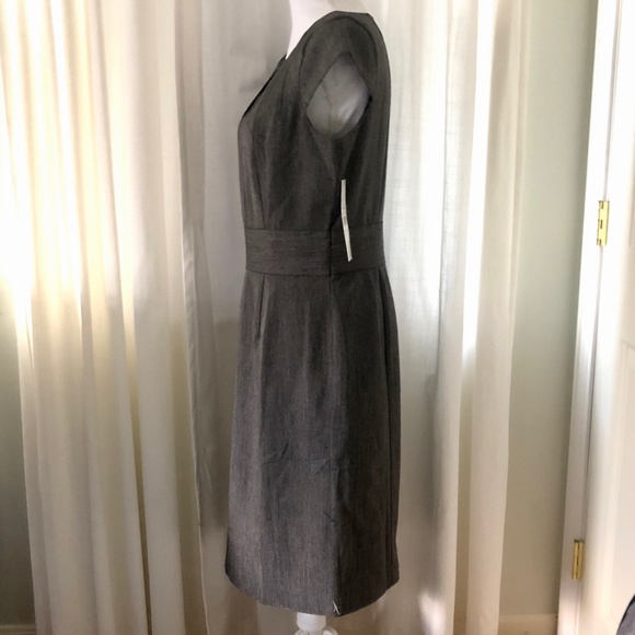 { Rafaella } NWT Gray Cap-sleeve Workwear Dress - Picture 2 of 8